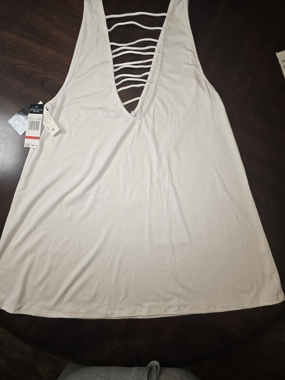 California Waves Arctic White Strappy Tank